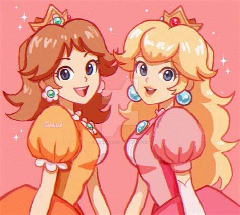 peach and daisy